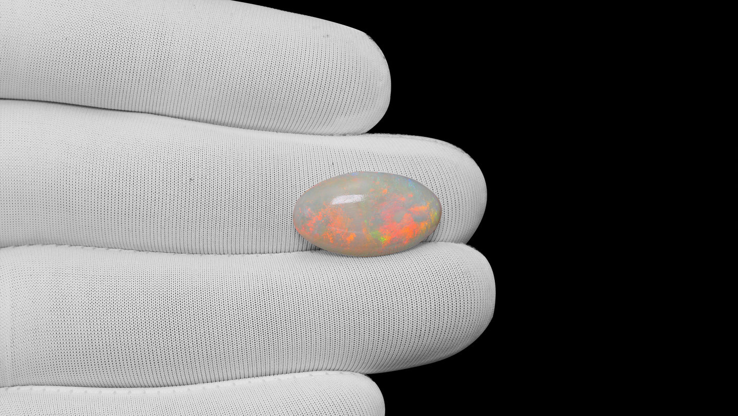 Natural Australian White Fire Opal 6.24 Carats