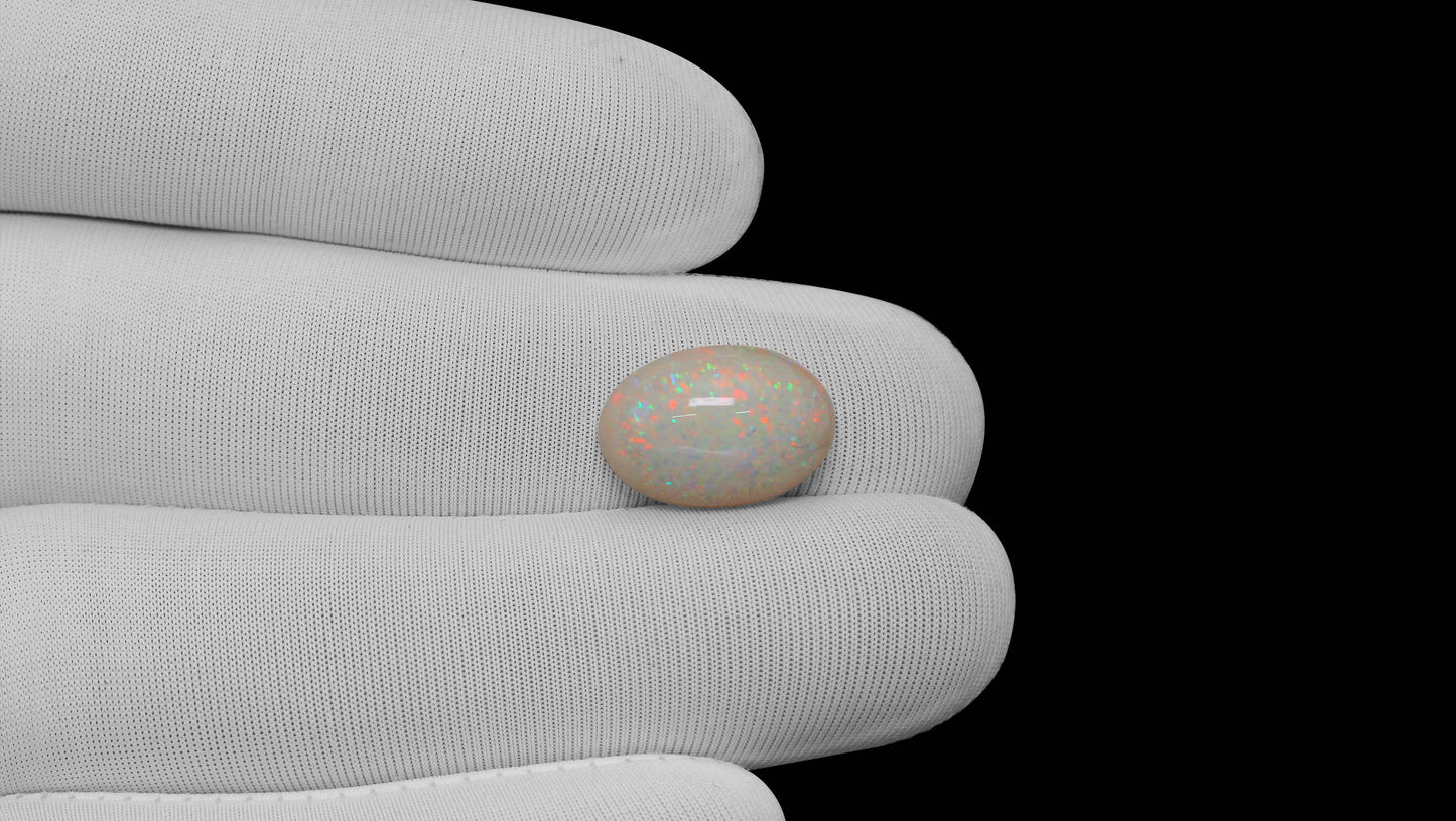 Natural Australian White Fire Opal 6.37 Carats