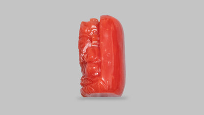 Japanese Ganesh Carving Red Coral(Moonga) 14.75 Carats