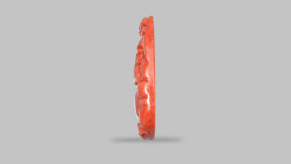 Japanese Ganesh Carving Red Coral(Moonga) 6.32 Carats