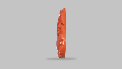 Japanese Ganesh Carving Red Coral(Moonga) 7.49 Carats