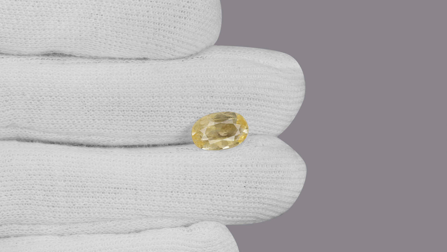 Natural Yellow Sapphire (Pukhraj) 5.11 Carats