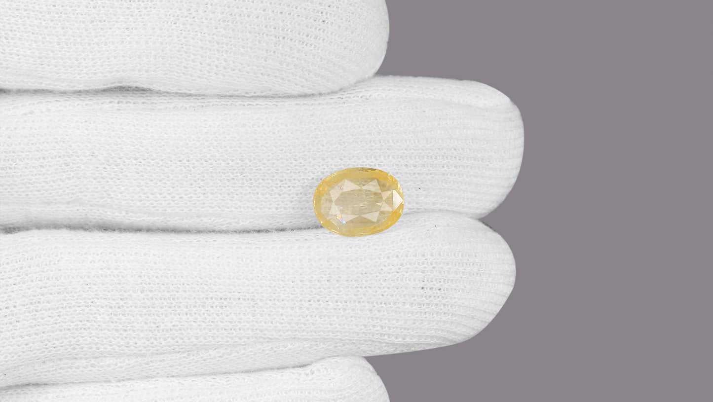Natural Yellow Sapphire (Pukhraj) 5.05 Carats
