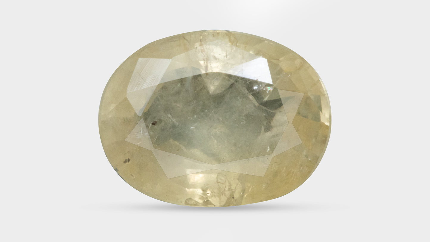 NATURAL YELLOW SAPPHIRE (PUKHRAJ) 6.39 CARATS