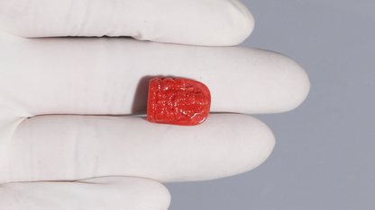 Japanese Ganesh Carving Red Coral(Moonga) 31.33 Carats